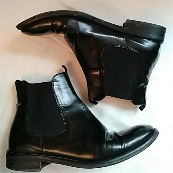 Progetto Black leather ankle boots-sz 7 - Picture 3 of 5